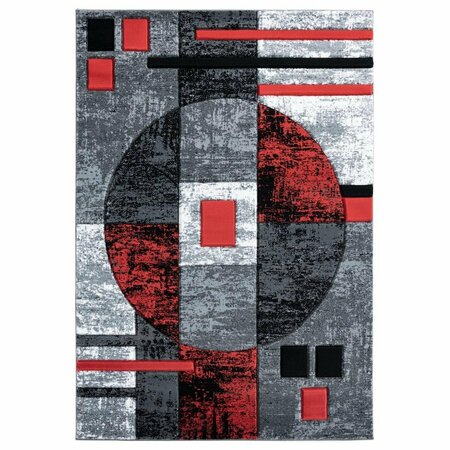 UNITED WEAVERS OF AMERICA 1 ft. 10 in. x 2 ft. 8 in. Bristol Epsilon Red Rectangle Accent Rug 2050 10130 24